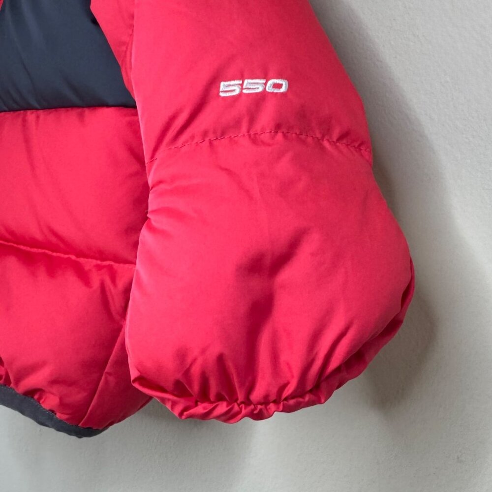 THE NORTH FACE Moondoggy Puffer Jacket Girls 12-18M Pink Gray Puffer EUC Baby - Picture 6 of 11